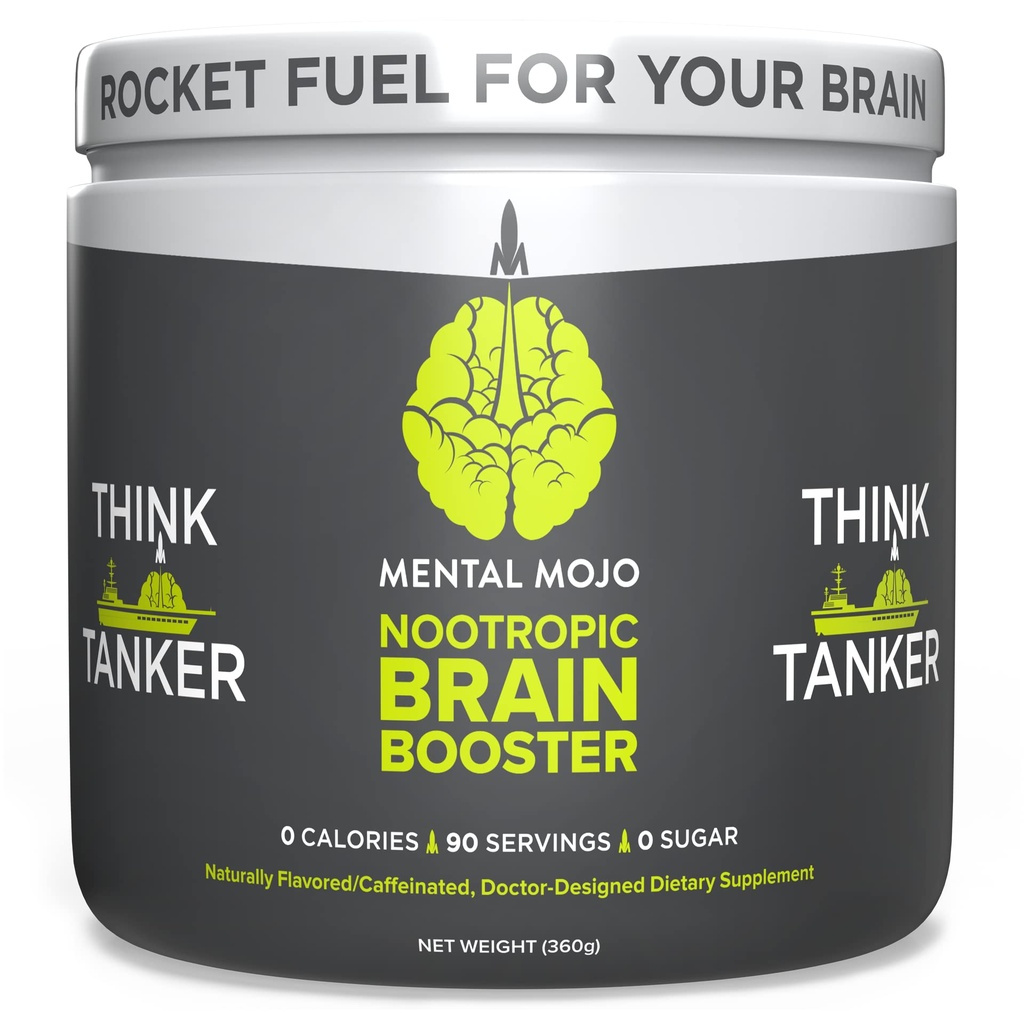 Nootropični booster za možgane (90 servingov) Nootropna pijača Mix & Brain Supplement - Možgansko gorivo poveča energijo, fokus in spomin - Nič kalorij, sladkor brez - Kiwi Jagoda