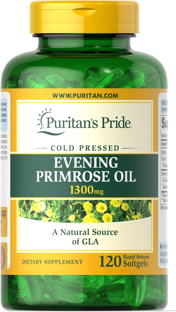 Puritan's Pride večer Primrose Oil 1300 mg Softgels, 120 Število