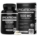 Epicatechin Extract 500mg na serviranje (60 kapsul) Zaviralec miostatina, blokator miostatina za lean mišice, dušikov oksid, stamina in vzdržljivost – ne GSO, Veganski dodatek in tretja stranka testiran