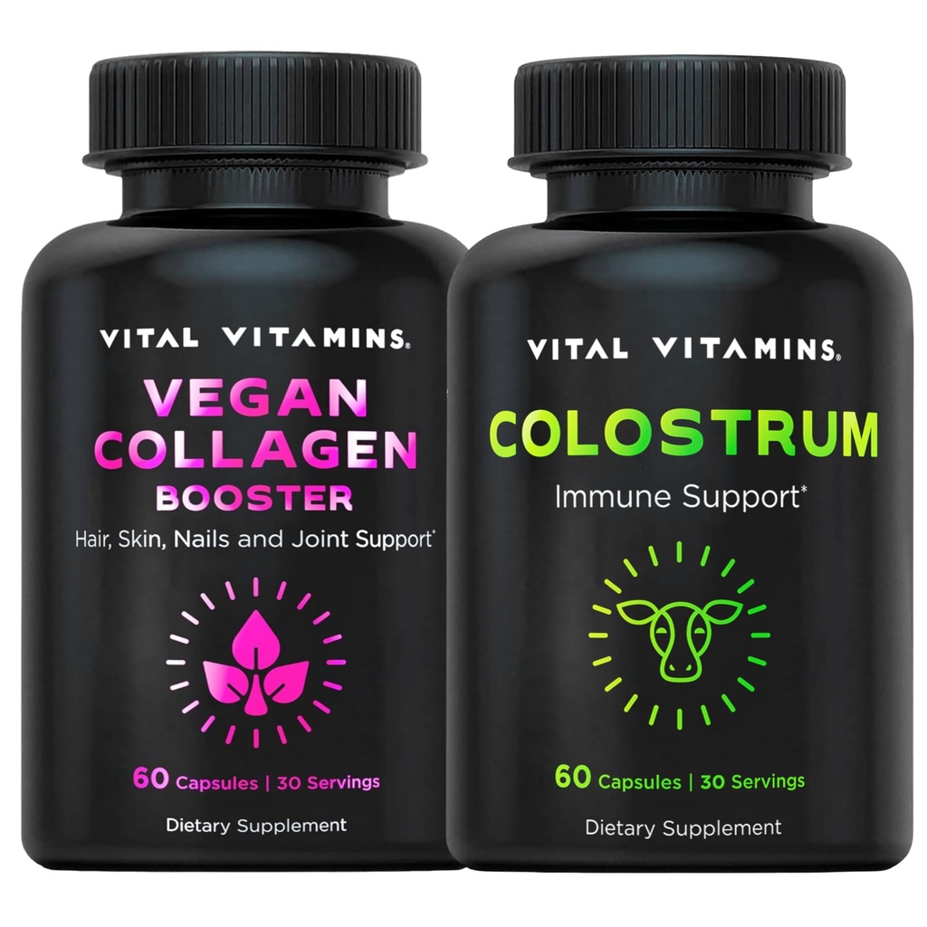 Vitalni vitamini Vegan Kolagen Booster Kapsule + Kolostrum Kapsule Dopolnilo