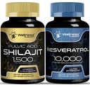 WELLNESS LABSRX Resveratrol Kapsule z zdravilom Shilajit Čiste himalajske kapsule