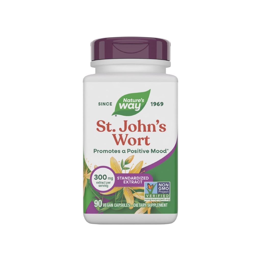 Naravna pot St. John’s Wort Premium Extract spodbuja pozitivne Outlook* Ne-GMO 90 kapsule