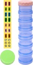 7 Day tablete Organizator primera Stackable Tedenski dodatki Vitamini Tablete Imetnik Dispenser Extra velika prosojna modra z oznako in eno več Lids