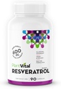 Plantvital Resveratrol 600 mg - 90 veganskih Resveratrol kapsul - visoka čistost Trans Resveratrol dodatek - antioksidant - ne- GMO, Gluten-free