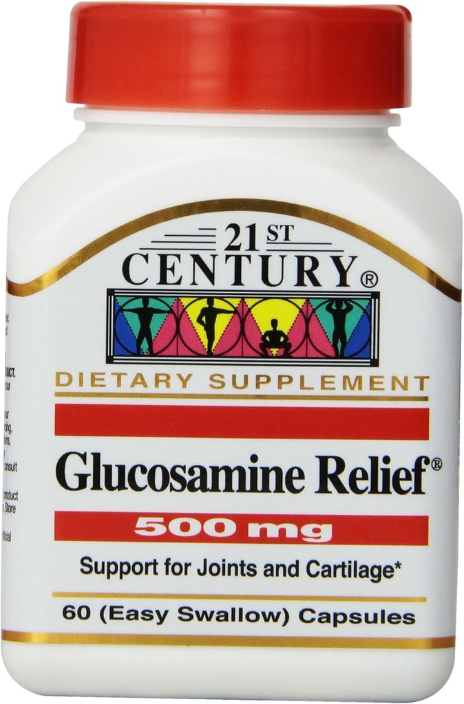 Relief za glukozamin 500 Mg, 60 Kapsule, enostavne za pogoltniti, (paket po 3)