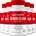 Genesis Blood Clean Kapsules - Napredno Formula dodatek za največjo moč - Naravni čistilec krvnih žil, GenesisKrvave čiste tablete, GenesisBloodClean Pastillas Mnenja (5 Pack)
