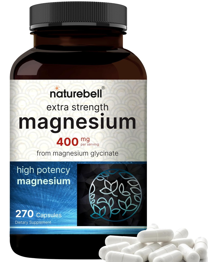 NatureBell Magnezij Glicinat 400mg Elemental, 270 Kapsule 