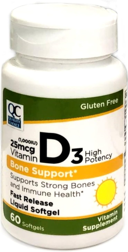 Kakovost Izbira visoka jakost Vitamin D3 Podpora kosti in imunskega zdravja, Enostaven za oteklino softgel vitamin dodatek 60 Count steklenica