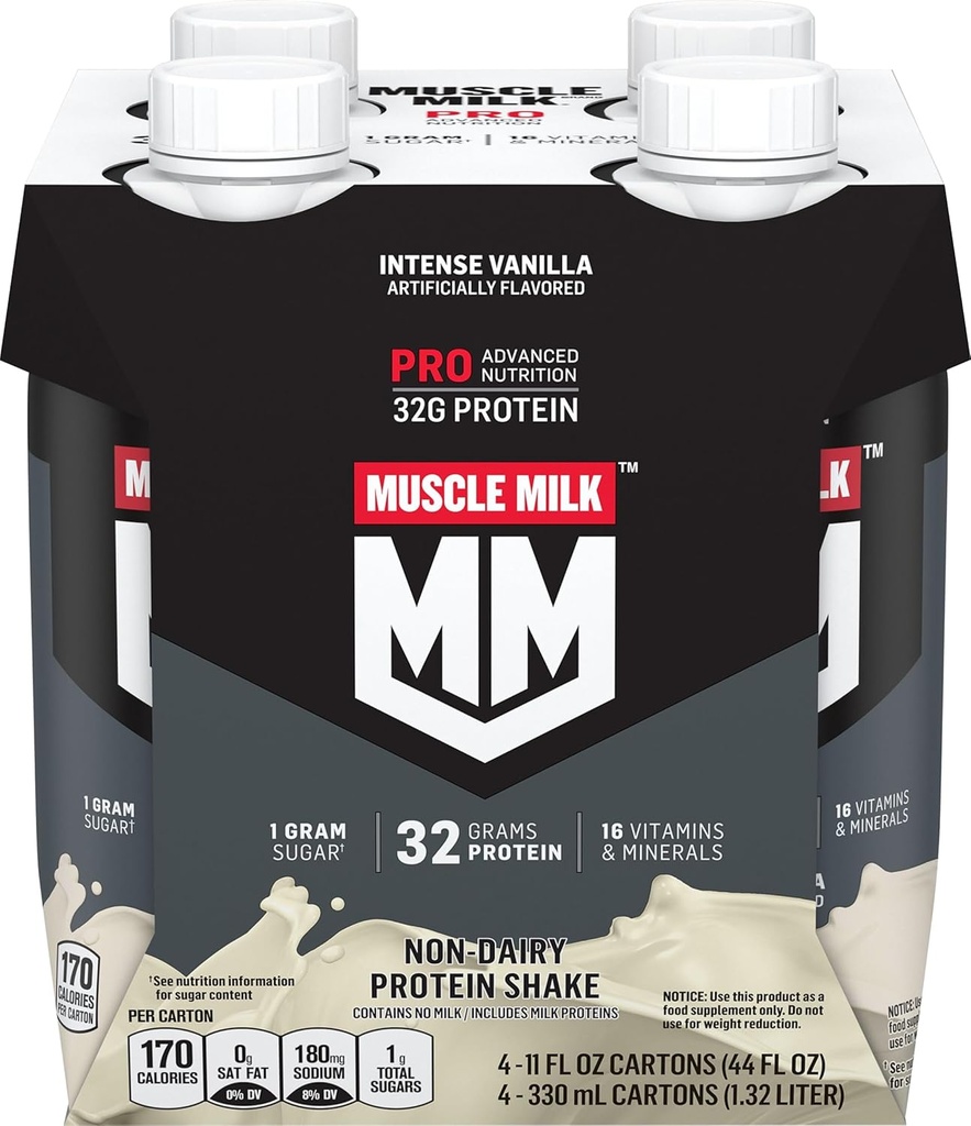Mišično mleko Pro serije beljakovin Shake, Intense Vanilla, 4 Count
