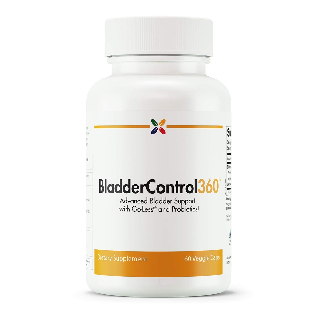 Stop Aging Now - BladderControl360 Formula - Bladder Control Support - Go-Less & Probiotics - Serin Health Probiotic Supplement - Lactobacillus Rhamnosus, Bunny Seme & Soy Germ Extracts - 60 Vcaps