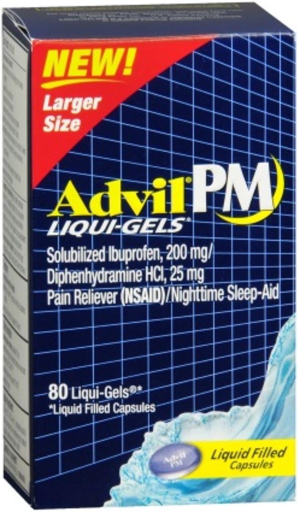 Advil PM Ibuprofen 200 mg Liqui-Gels 80 ea (paka 9)