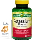 Spring Valley Kalij Heart Heart Health Supplement Caplets, 99 mg, 250 Count, Kalijev glukonat Bundle z Lual je 45 Sladkorna dekodirana