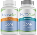 Nutranize cona Twin-Pack dopolnilni sistem - Pharmacist zasnovan zjutraj & Bedtime kapsule z magnezijevim glicinatom, vitamin D3, K2 MK7, metilfolat, krom, melatonin - 30 dan dobave (120 Count)