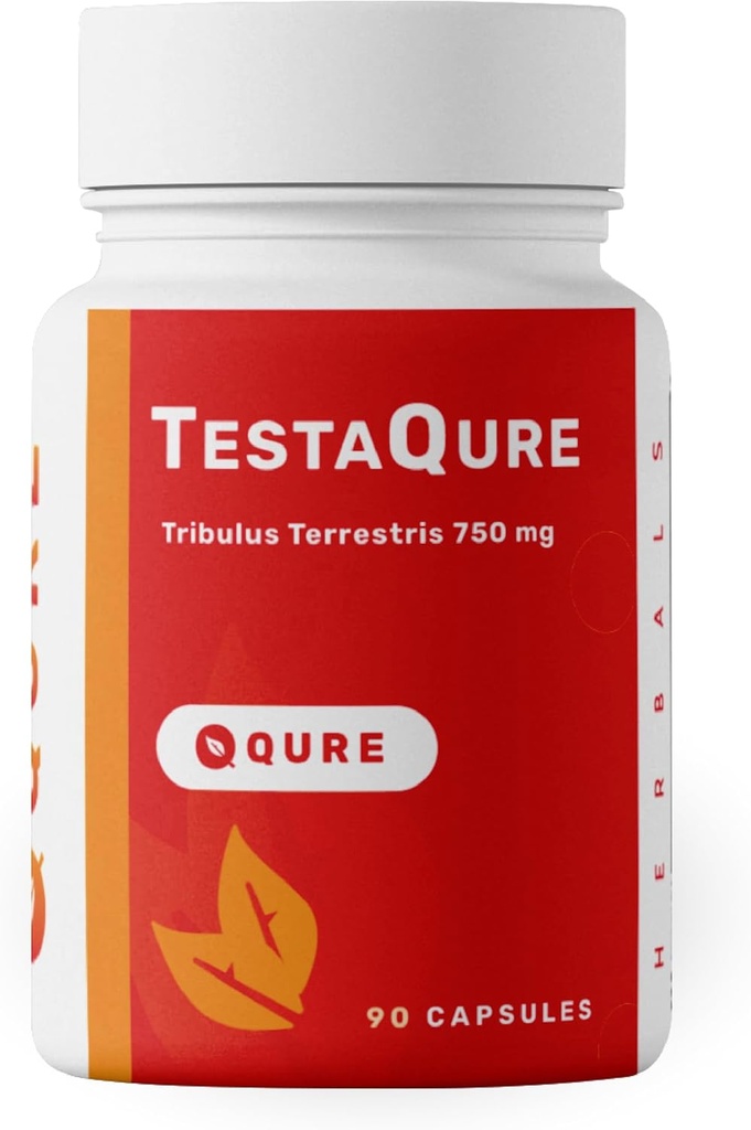 TestaQure Testosteron dopolnilo za moške - Testosteron Booster poveča moško potencijo in mišično maso - Stamina, vzdržljivost, Energija in Izboljšava razpoloženja - 90 Kapsule Vegan & Soy-free