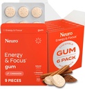 NeuroGum Energy & Focus Gum (54 Count-6 Pack, Cimet) 