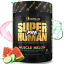 ALPHA LION superčloveški predworkout prašek, beta alanin, L-tavrin in tri-virinov kofein za trajno energijo in fokus, dušikov oksid in citrulin za črpalko (21 strežnikov, mišična melona)