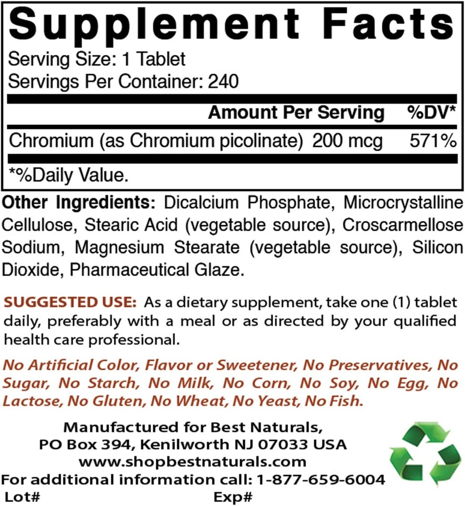 Kromov pikolinat 200 μg in vitamin C 1000 mg