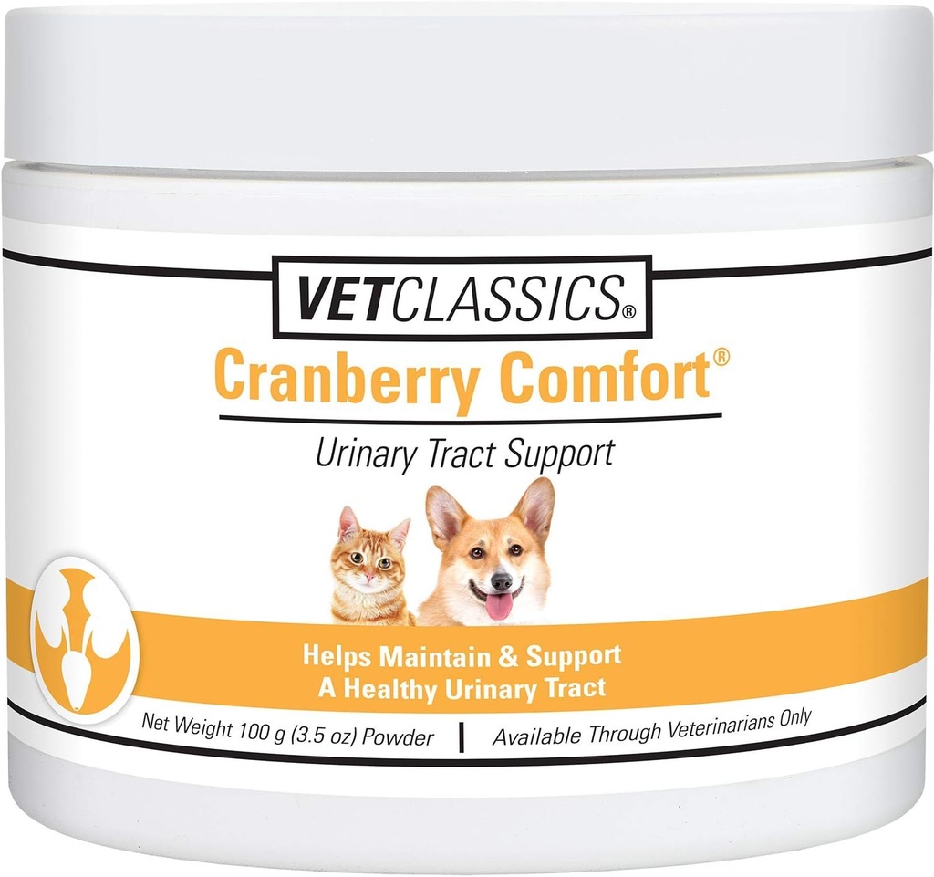 Vet Classics Cranberry Comfort urinate Tract Pet Supplement za pse, Mačke – Ohranja zdravje psa Bladder, Cat Bladder Control – Hišni dodatki za inkontinenco – 3.5 Prašek