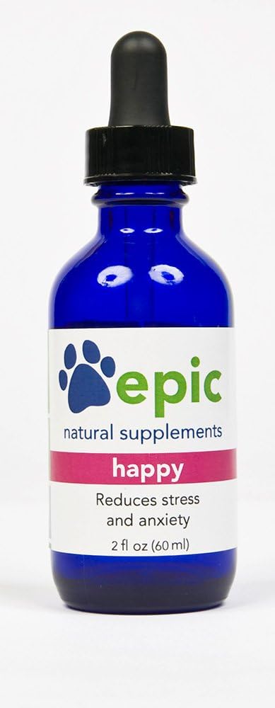 Happy - vse naravne tekočine spray dodatek - olajševanje tesnoba, pomaga z obiski vet, potovanja, ženina, izguba prijatelja (Dropper 2 oz)