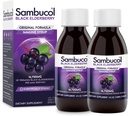Sambucol Black Elderberry Syrup - Sambucus Elderberry Syrup, Black Elderberry Liquid, Imunska podpora za otroke in odrasle, Visoki antioksidanti, Gluten Free - Original Formula, 4 Fl Oz, 2-Pack