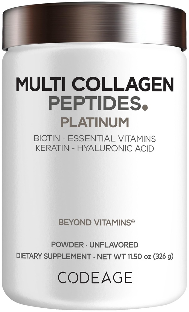 Koda Multi colagen za ženske & moške Biotin 10000mcg Keratin, Beljakovine v prahu Vitamin C B6 D3, Hialuronska kislina, Niacin - Hidroliziran Kolagen kavo Creamer 5 Vrste - Nearomated - Non-GMO - 11.5oz