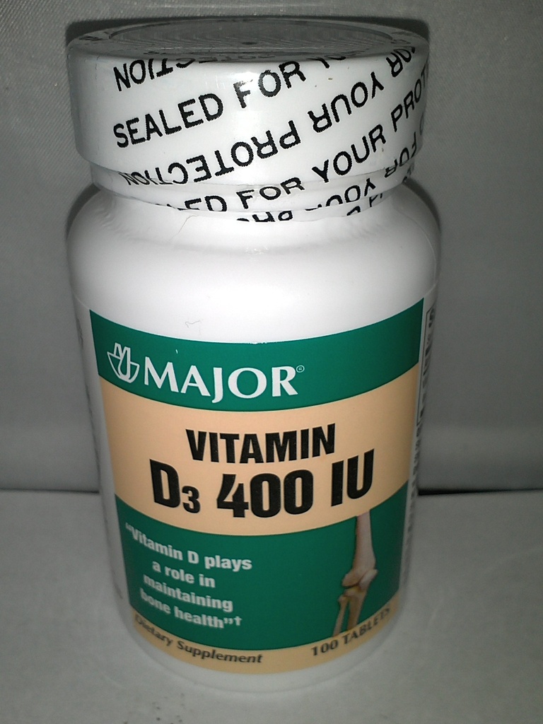 Glavni genski vitamin D3 400 i.e. prehransko dopolnilo zdravje kosti 100 tablet