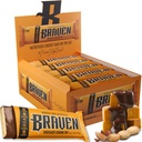 Braven Bar Čokolada Karamel Nut Energy Bars (1.59 oz, paket 20) – Energijski žveči s 5g proteini – On-the-Go Energy Prigrizki za tek, pohodništvo in šport - Gluten brezplačni prigrizki za trajno energijo Boost