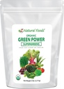 Z Natural Foods Organic Greens Superfood Powder - Ječmen trava, pšenična trava, Spirulina, Spirulina, Špinača, Brokoli, Alfijev list, koren sladkorne pese, paradižnik, Dulse & Moringa - Raw Vegan Gluten Free - 5lbs