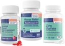 WELMATE Ultimate Cold & Alergy Relief Bunded: Največja moč Guaifensin 1200 Mg Mucus Relief (100 tablet), Phylephrine HCl 10 mg Nazal Dekongestiv (200 tablet) & cinkov sulfat 220 mg