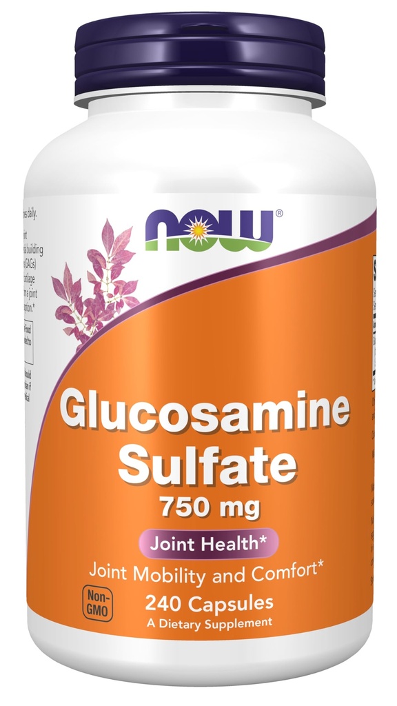 NOW Foods Supplements, glukozamin sulfat 750 mg, z UL prehransko dopolnilo certificiranje, 240 Veg kapsule