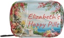Custom tablete Box 7 Day Pill Case Bag Oil painting Sea Cvetje Personalizirano ime Tablete Organizator vrečka z zadrgo Prenosni tedenski primer kompaktna velikost za vitamin dodatek imetnik