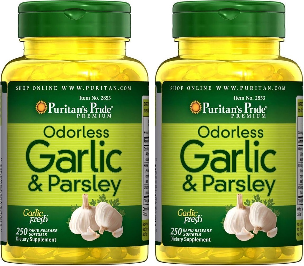 Puritan's Pride Odorless Česen & Petersley 500 Mg / 100 Mg, 250 Število (Pack of 2)