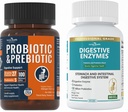 Skupaj Gut Health Boost Bundle: Prebavne encime + 100 milijard probiotikov za moške in ženske – napenjanje, prebavni olajšave in imunske podpore