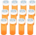 Plastične tablete tablete tablete z otroškimi Resistance Caps - Potisnite navzdol in obrat - Predpis Viala, Medicine Container, Pill Primeri Dispenser Organizatorji (12pcs, 6 Dram)
