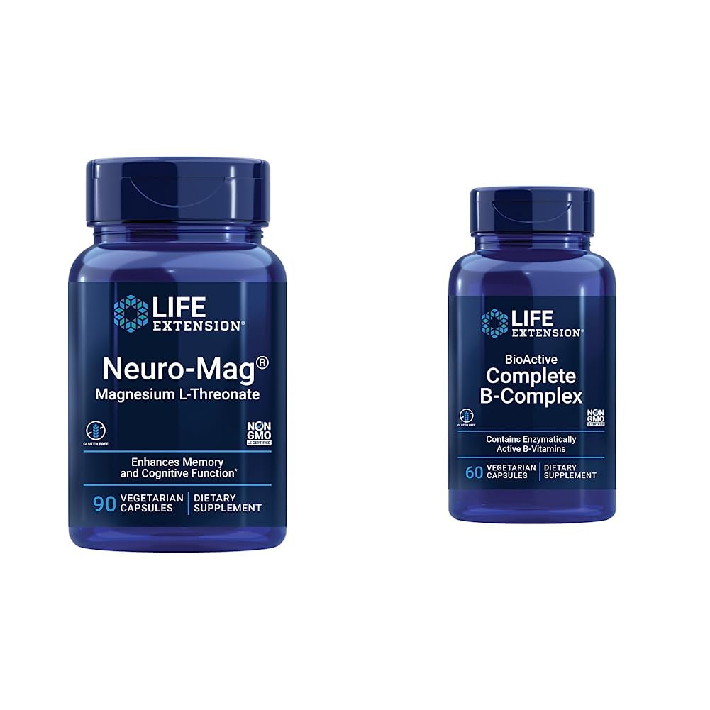 Life Extension Neuro-mag Magnezijev L-treonat in Bioactive Complex za možgane, srce in živec podporo