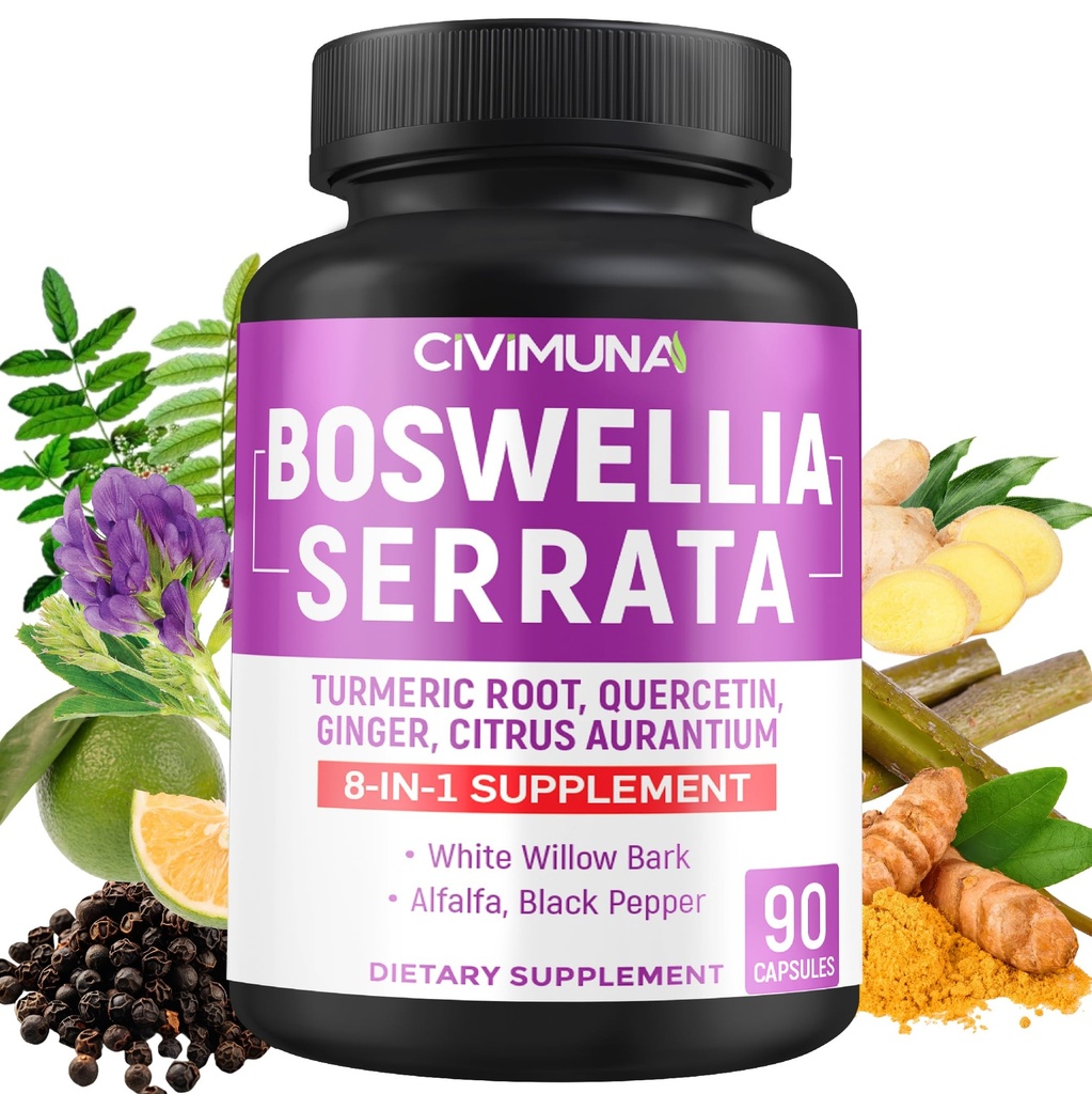 Boswellia kapsule z Boswellia, kurkuma, kvercetina in več - 90 kapsul za 3 mesece