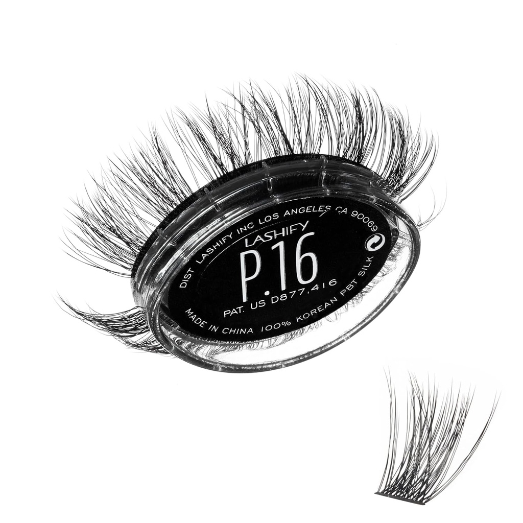 Lashify Plushy 16mm Gossamer Lashes v črnem, Easy DIY lažnih las za voluminozno, vendar še vedno naravni videz