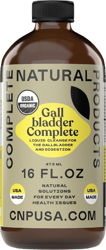 Popolni naravni izdelki Gallbladder Popolno - 16oz steklena steklenica, Gallbladder čiščenje dodatek