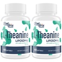 Liposom L-Theanine 500mg, Complex z GABA 200mg & Magnezij 100mg, Dodatna moč dodatek za mirno, sprostitev in fokus, Gluten brezplačno - 120 kapsul