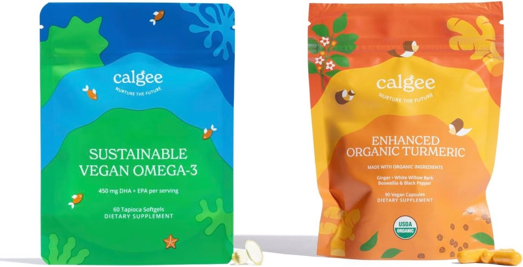 Veganska omega-3 & USDA organska kurkuma
