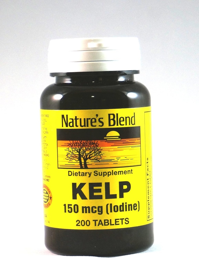 Naravna mešanica Kelp 150mcg (Iodin), 200 zavihkov, (Pack po 2)