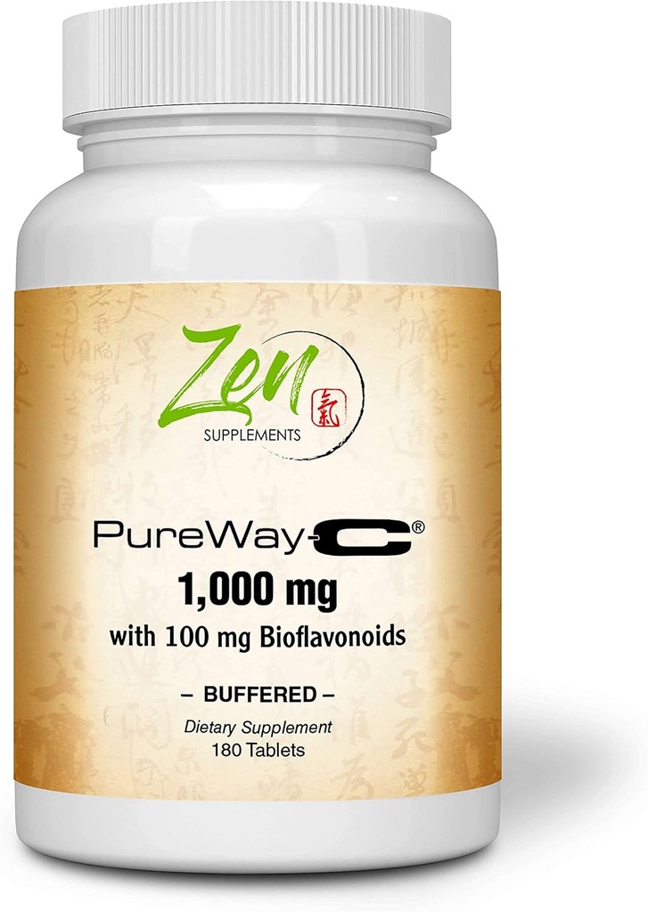 Puferiziran vitamin C 1000mg- Advanced Vitamin C dodatek z Rose HIPS, Bioflavonoid Complex & Več - Imunski podporni sistem in antioksidant Podpora -Non-GMO - 180 Askorbinska kislina v prahu tablete