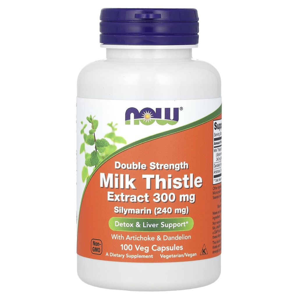 Zdaj živila - Silymarin Mlečni osat z Artichoke in Dandelion dvojno moč 300 mg. - 100 Zelenjavne kapsule