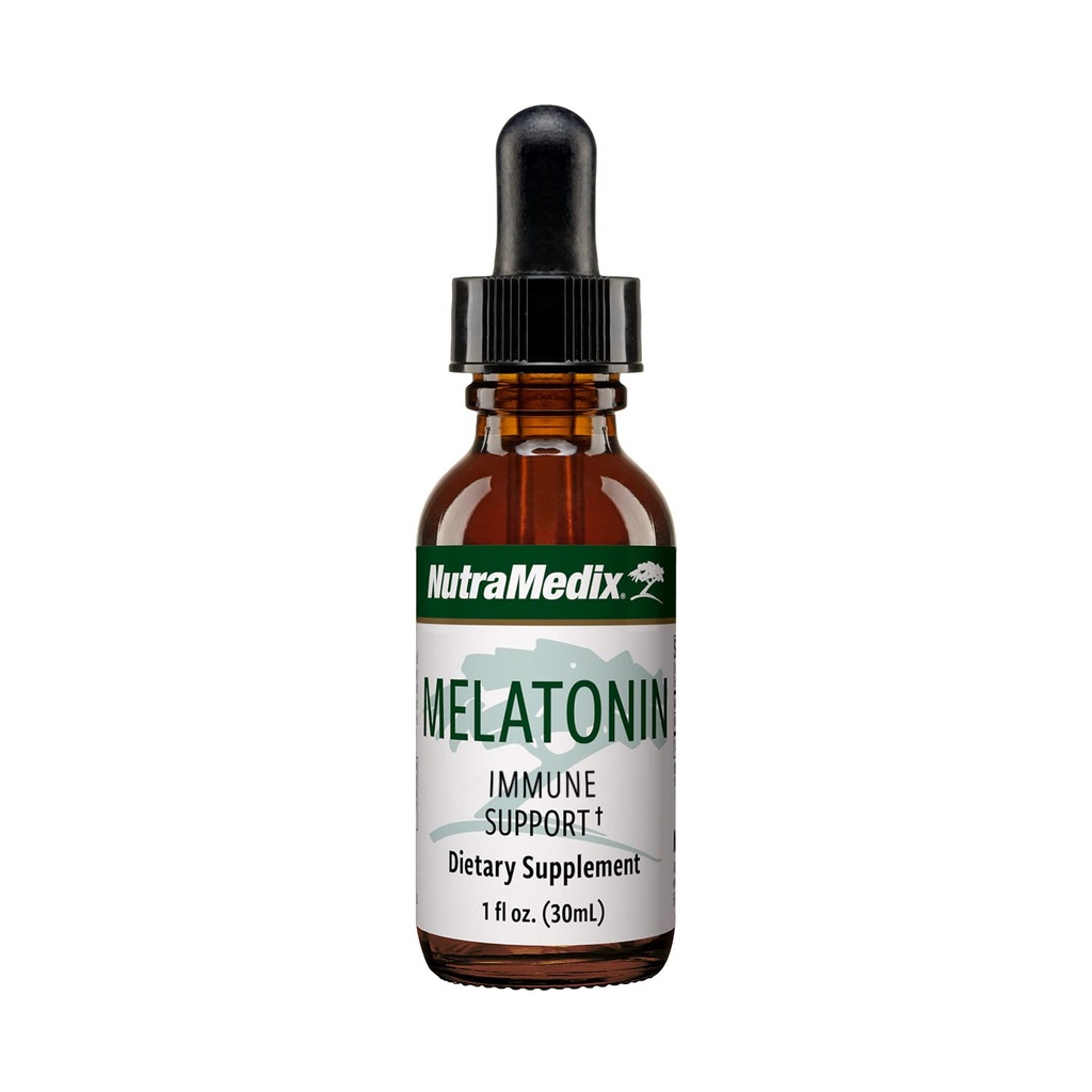 NutraMedix Melatonin Night Time Support Kapljice za občasno nespečnost - Tekoči melatonin za optimalen počitek, Imunski sistem in Mood Support - Lahko pomaga pri občutenju Groggy (1oz / 30ml)
