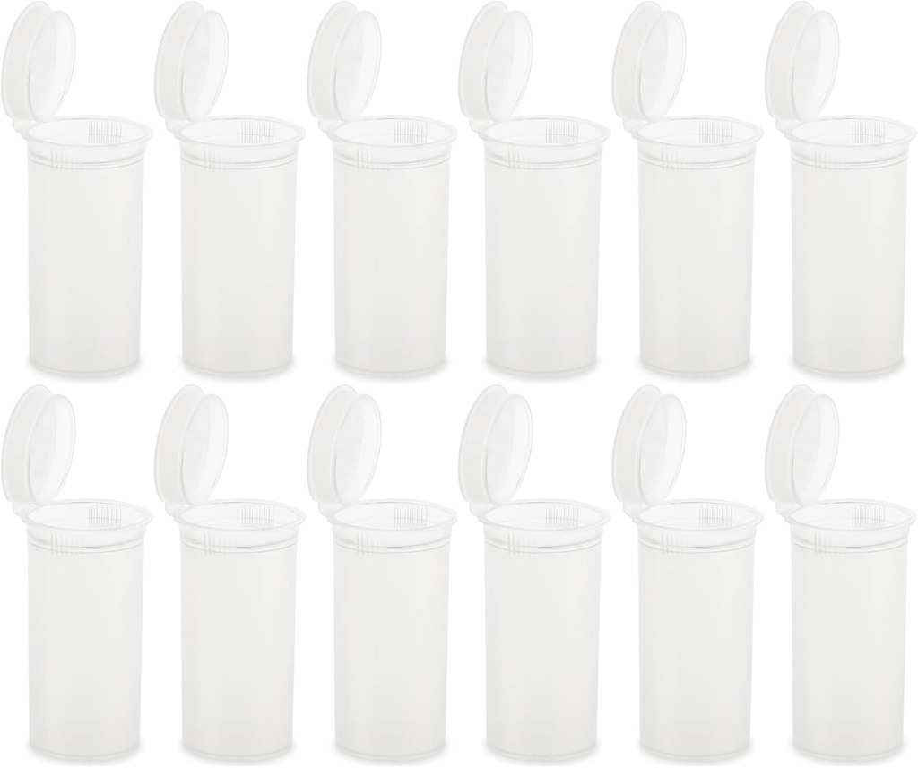 12 Pack prazna plastična tabletke steklenice s pokrovčki, nepropustno multi-Purpose 13 Dram tablete vsebnik s pop pokrovi za zdravila, dodatki, ali vse majhne predmete (Počisti prozorno)