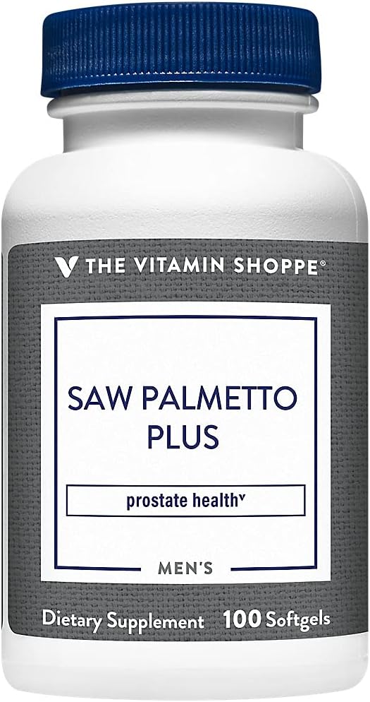 The Vitamin Shoppe Saw Palmetto Plus - Dodatek za zdravje prostate - 160mg žaga Palmetto Extract z odličnim virom cinka, vitamina E in B6 (100 kapsul)
