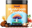 Gobe v prahu dodatek, 75 Servisi 10 Gobe Mešanica za kavo in smoothies, 8 oz Gobe & Rhodiola Rosea z levi Mane, Reishi, Chaga, Cordyceps za energijo, spomin, Imune