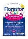 Florastor Kids Dual Action Probiotic dodatek, Krepi otroške prebavne in imunskega zdravja, 20 Easy-to Mix Powder palice, pakiranje lahko Vary