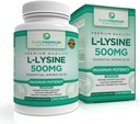 PurePremium L-Lysine 500 mg dodatek - Esencialna aminokislina z največjo jakostjo - Imunska podpora dodatek - Pure Lysine 500mg za hitro absorpcijo - 7 mesecev dobave - 200 Tablete