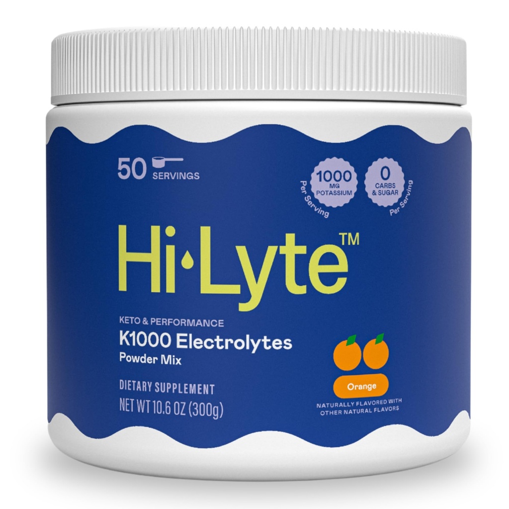 Hi-Lyte K1000 Elektroliti v prahu Mix Orange Keto & Performance, 50 Serving